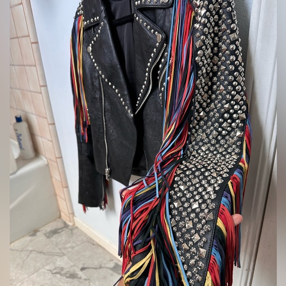 Alice + Olivia Cody studded leather jacket - Picture 3 of 13